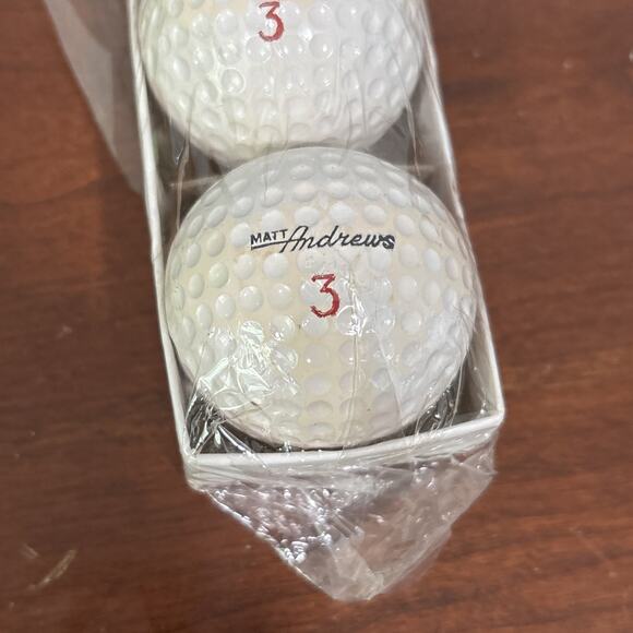 Matt Andrews Pack Of 3 #3 Golf Ball Balls Vintage Liquid Center - Picture 5 of 7